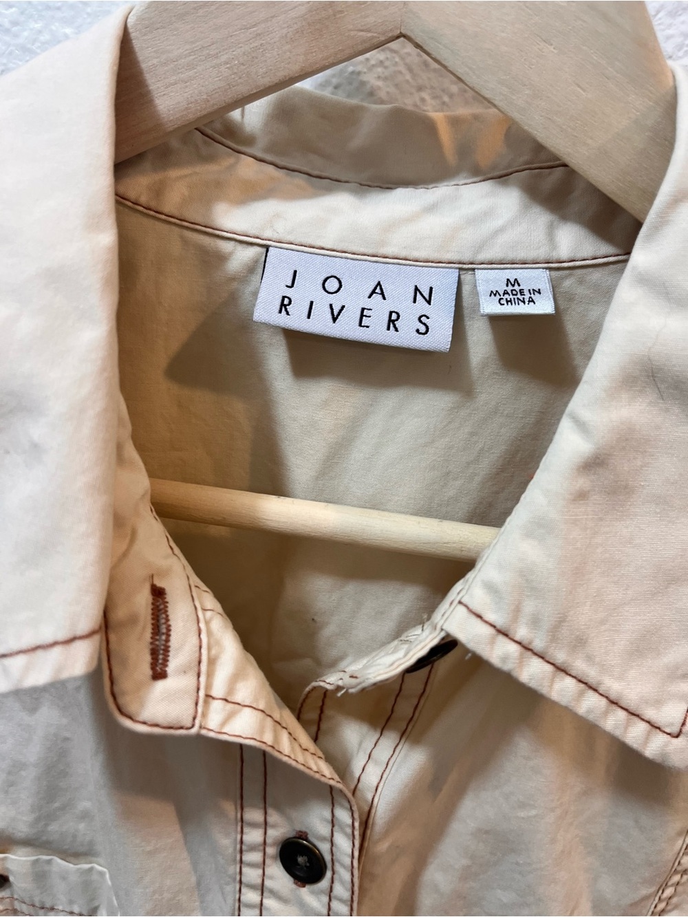 Joan Rivers Cream Button-Front Shirt Jacket - Picture 2 of 10